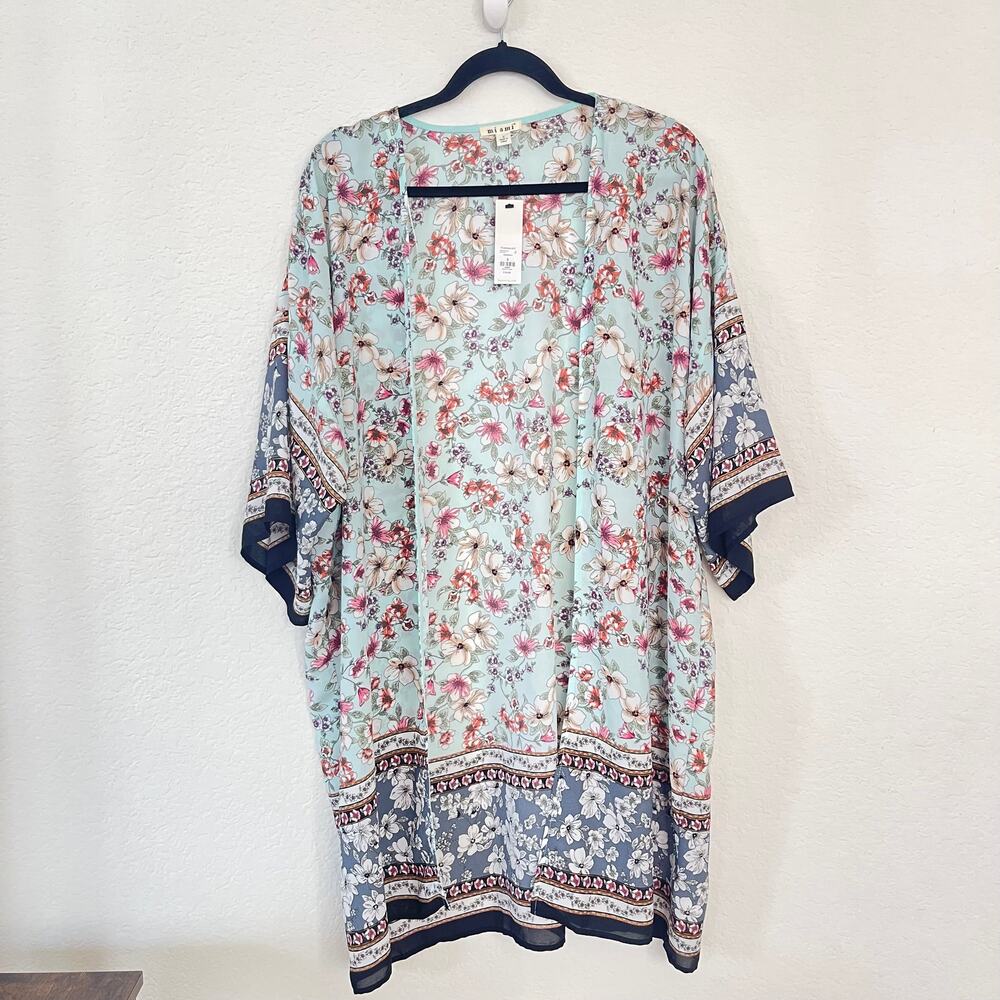 Women's Boho Floral Kimono Cardigan Size Small